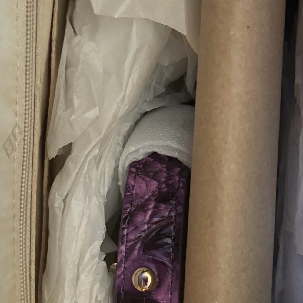 BRAHMIN SMALL FINLEY HEROIC PURPLE NWT GREAT EYE PLACEMENT - Picture 5 of 10
